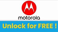 🔓 Unlock Motorola phone for FREE 🤑 Motorola SIM unlock code