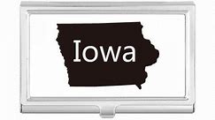 Iowa America USA Map Outline Business Card Holder Case Pocket Box Wallet - Walmart.ca