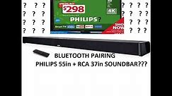 How To Install RCA 37 inch Soundbar Phillips 55 TV Bluetooth Pairing Hook Up Walmart Black Friday