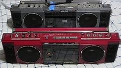 Hitachi TRK-LX2 Red JDM aka TRK-6700-H Unboxing full featured mini boombox 27 December 2023