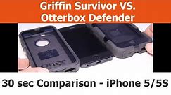 Top 3 Differences - Otterbox Defender vs. Griffin Survivor in 30 seconds - iPhone Cases
