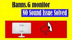 How to fix no sound and audio issue on Hanns.g monitor. Enable volume on HS246HFW Monitor.#HANNS.G