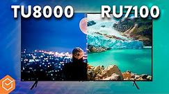 TV 4K Samsung TU8000 ( 2020 ) vs RU7100 ( 2019 ) // comparativo!