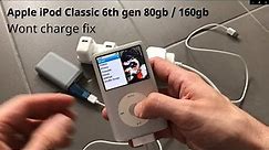 Apple iPod classic wont charge fix