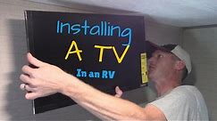 HOW TO INSTALL A RV TV (DIY) #rvlife