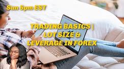 TRADING BASICS | LOT SIZE & LEVERAGE IN FOREX 📈📊💰