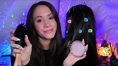 ASMR / All The Hair Play You Can Think Of (brushing, clipping, scalp massage, lice check)