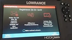 Registrierung von Lowrance hook Reveal 7 Tripleshot
