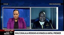 Reaction to Sihle Zikalala's resignation as KZN Premier: Zakhele Ndlovu