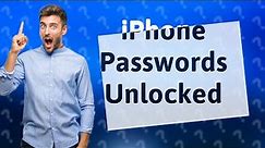 Where are my passwords stored on my I phone?