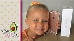 Rose Gold iPhone 6s Unboxing ❤ Mini Review by 3 Yr Old ❤ Mom's Pink iPhone is the Best iPhone!
