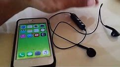 How to pair Bluetooth Wireless Sports Stereo Earbuds to Iphone 5
