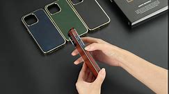 LOHASIC for iPhone 15 Pro Max Leather Case, Business Luxury Classic PU Leather Elegant Designer Men Cover Soft Non-Slip Grip Phone Cases for iPhone 15 Pro Max(2023) 6.7" 5G - Brown