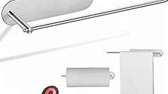 Magnetic Paper Towel Holders Kitchen Towel bar Solid Steel Towel Roll Holders with Strong Magnetic Backing - Fit for Large Paper Towels-for Kitchen, Refrigerator, Grill, Toolbox, Shop(12In-Brushed)