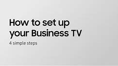 Samsung Business TV: Quick start guide I Samsung