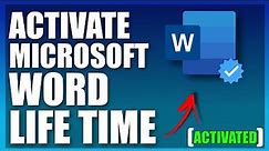 How To Activate MS Word For Free | LifeTime | Activate Microsoft Word