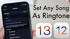 Set ANY SONG As Ringtone On Your iPhone! (iOS 13) (No Computer)