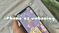 🍎 unboxing iphone xs black in 2021 + case 📦 | aesthetic 🎶