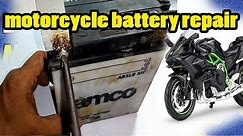 Damage motorbike Battery reuse | how to repair 12 volt bike battery | Recover 12 volt battery