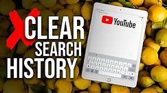 How to Delete Search History on Youtube iPad (clear, pause...)