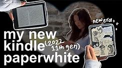 i got a kindle paperwhite (11th gen) ✨💗 unboxing, set-up, review (kindle vs. kobo?)
