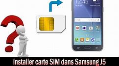 Comment installer carte SIM et carte micro SD sur un smartphone Samsung Galaxy J5
