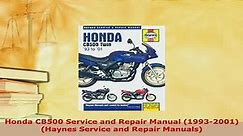 PDF  Honda CB500 Service and Repair Manual 19932001 Haynes Service and Repair Manuals Download Onlin