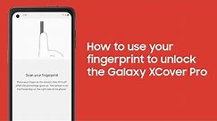 How to use your fingerprint to unlock the Galaxy XCover Pro