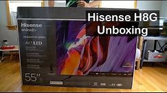 Hisense 55H8G Quantum-Series Android 4K ULED Smart TV (2020 Model) Unboxing & Setup