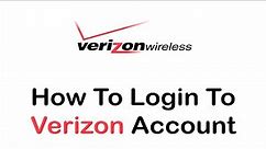 How To Login To Verizon Wireless Account | Verizon Wireless Login Sign In (2022)