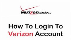 How To Login To Verizon Wireless Account | Verizon Wireless Login Sign In (2022)