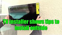 How to install a TV on Stucco Concrete Block Wall Outside Patio