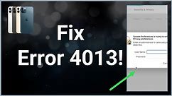 How To Quickly Fix iPhone Error 4013