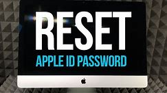 How to Reset Apple ID Password from iMac | iMac Pro