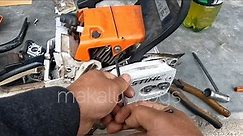 ms 382 full servicing. how to repair chainsaw 382 at village/ forest side