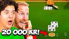 Satsar 20 000 kr på en hand blackjack hos NordicBet Casino
