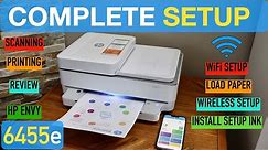 HP Envy 6455e Setup, Complete Setup, Install Ink, Load Paper, WiFi Setup, Scanning & Printing Review