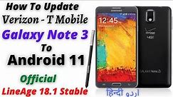 Update Verizon Galaxy Note 3 To Official Android 11 اردو हिन्दी