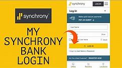 My Synchrony Bank Login: How to Login Synchrony Bank Online Banking Account 2021 | mysynchrony.con