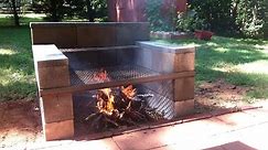 Build Your Own Backyard Concrete Block Grill: easy