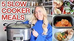 5 SLOW COOKER MEALS! EASY + HEALTHY CROCKPOT DINNERS MY FAMILY LOVE