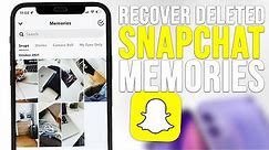 How to Recover Deleted Snapchat Memories iPhone! [2023]