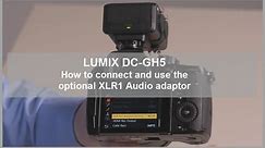 Panasonic - LUMIX G Series - DC-GH5, DC-GH5S - How to use the optional XLR1 Audio Adapter.