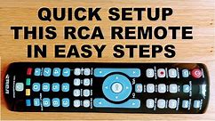 How to Program RCA Universal Remote CRCRN04BE with TV (No Codes Required)