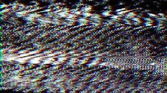 Static TV Interference Glitch - RGB 3D Effect