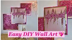 Make This Crushed Glass & Glitter Wall Art 💖💖