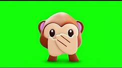 Emoji monkey 1-efecct green screen