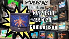 Sony Trinitron KV-20S10 1994 20 inch CRT Curved TV Overview Retro Gaming Calibration Comparison SNES
