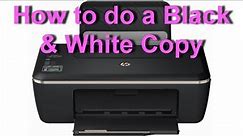 HP Deskjet Ink Advantage 2515 - Black And White Copy - Preview