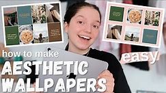 how to make an AESTHETIC COLLAGE WALLPAPER for your IPAD!! | using CANVA and PINTEREST!